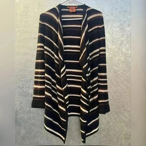 Tory Burch Waterfall Open Linen Cardigan - Picture 3 of 4